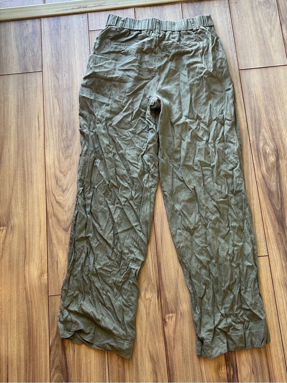 a new day linen Olive Straight Leg Women's Pants